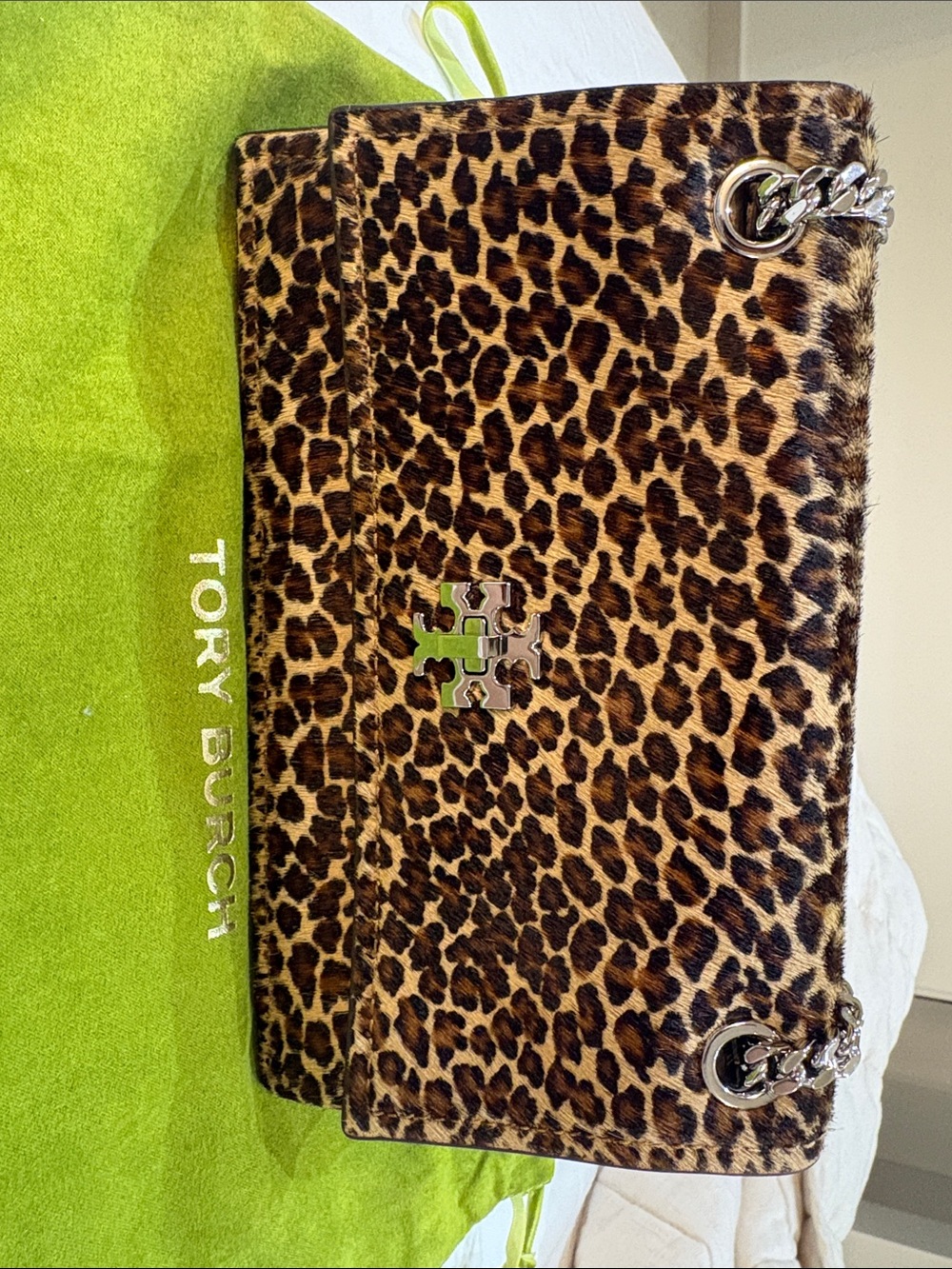 Tory Burch Leopard-Print Shoulder Bag in Brown and Black